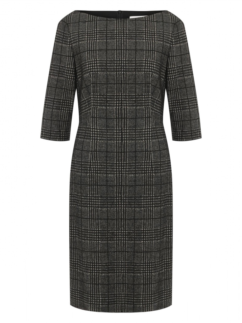 $499 Hugo Boss Yarn Wool Herringbone Woven Dress Size 4 Women’s NWT